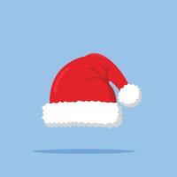 santa hat logo, christmas clothes object illustration. suitable for poster and web icon vector