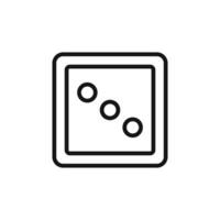 Dice three icon vector