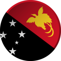 Papua New Guinea flag with circular concave button design png