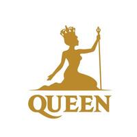 Feminine luxury queen logo. vector