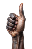 A black man's hand with a thumb up png