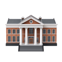 3D Community Center building isolate on transparency background png