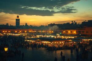 Djemaa el-Fna Marrakech Morocco the beautiful place beautiful background photo