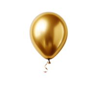 gold balloon isolated on transparent background png