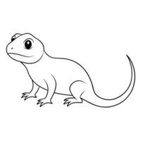 reptile, illustration line art vector