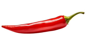 Red hot chili pepper isolated on transparent background. png