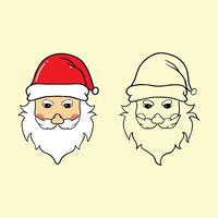 Santa Claus Character Head Icons vector