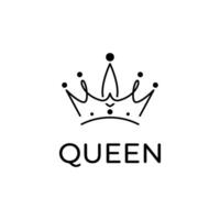 queen crown logo design concept idea vector