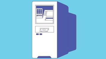 ATM Machine isolated graphic element vector