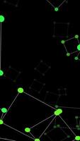 Abstract Network Connections Featuring Distinctive Green Nodes for Enhanced Visualization video