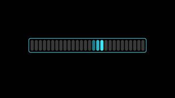 Loading progress bar downloading bar loading screen progress animation. Status bar on black background. Running bar counter, alpha channel 4k video