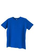 Blue T-shirt isolated on white background photo