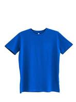 Blue T-shirt isolated on white background photo