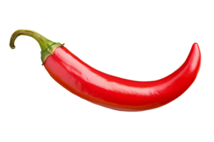 Red chili pepper on transparent background. png