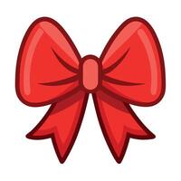 Red bow isolated on transparent or white background. vector