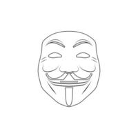 Anonymous mask on a white background vector