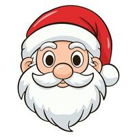 Santa Claus head. Cartoon illustration vector