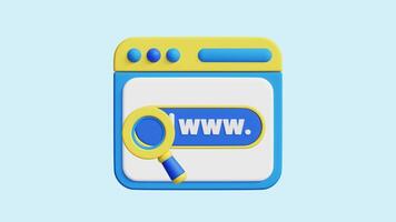 Web Service animated 3d icon. video