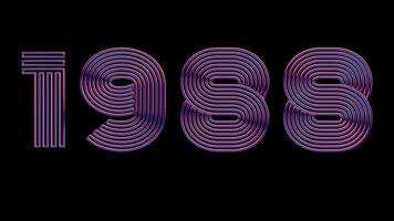 Retro Loading Animation with Neon Typography for 1985 t0 1995 Dynamic Visual Progress Bars and Futuristic video