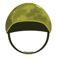 Military helmet exhibiting camouflage pattern on white background vector