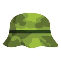 Camouflage bucket hat providing concealment and sun protection vector