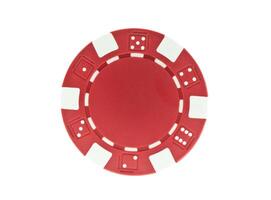 red poker chip isolated photo