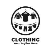 Simple Logo Clothing Illustration With Grey Concept vector