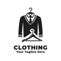 Clothing Simple Logo Design With Flat Background vector