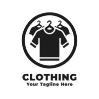 Clothing Simple Logo Design With Grey Concept vector