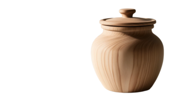 Wooden jar isolated on Transparent background png