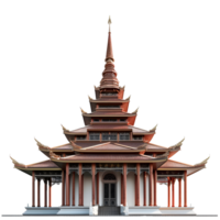 Chinese Pagoda isolated on transparent background png