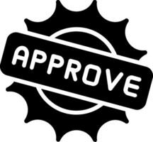 Approve Glyph Icon Design vector