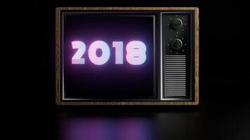 Retro TV Loading Animation with Neon Typography for 2025 Dynamic Visual Progress Bars and Futuristic Countdown video