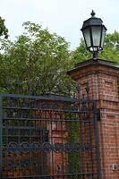 a red brick fence photo