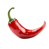 Fresh red chili pepper on a white background isolated transparent png