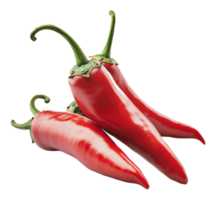 Red chili peppers on white surface png