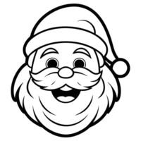 Cheerful Santa Claus Head Illustration for Christmas Projects. vector