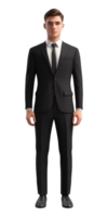 A man in a suit and tie standing up png