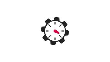 A clock with gears, icon animation representing time, mechanism, and functionality. video