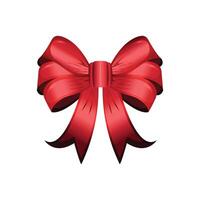 red bow isolated on white background vector