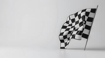 Flowing Checkered Racing Flag photo