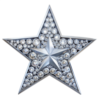 A star shaped diamond is surrounded by many diamonds png