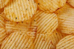 Lots of potato chips, texture photo