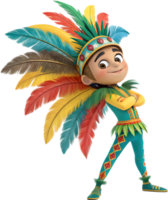 Charming Malandro in Rio Carnival Parade Clipart Design. . png