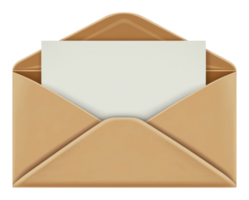 à moda envelope com em branco carta dentro png