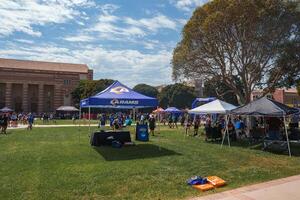 Outdoor Event on UCLA Campus with Los Angeles Rams Tent photo