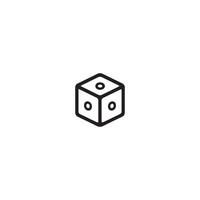 Dice icon . Black Dice icon on white background. illustration vector