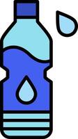 Water Bottle Line Filled Icon vector