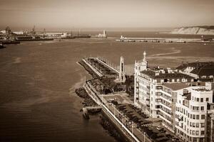 El Abra bay and Getxo pier and seafront, Spain photo