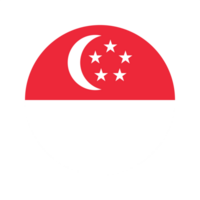 Singapore flag simple illustration for independence day or election png